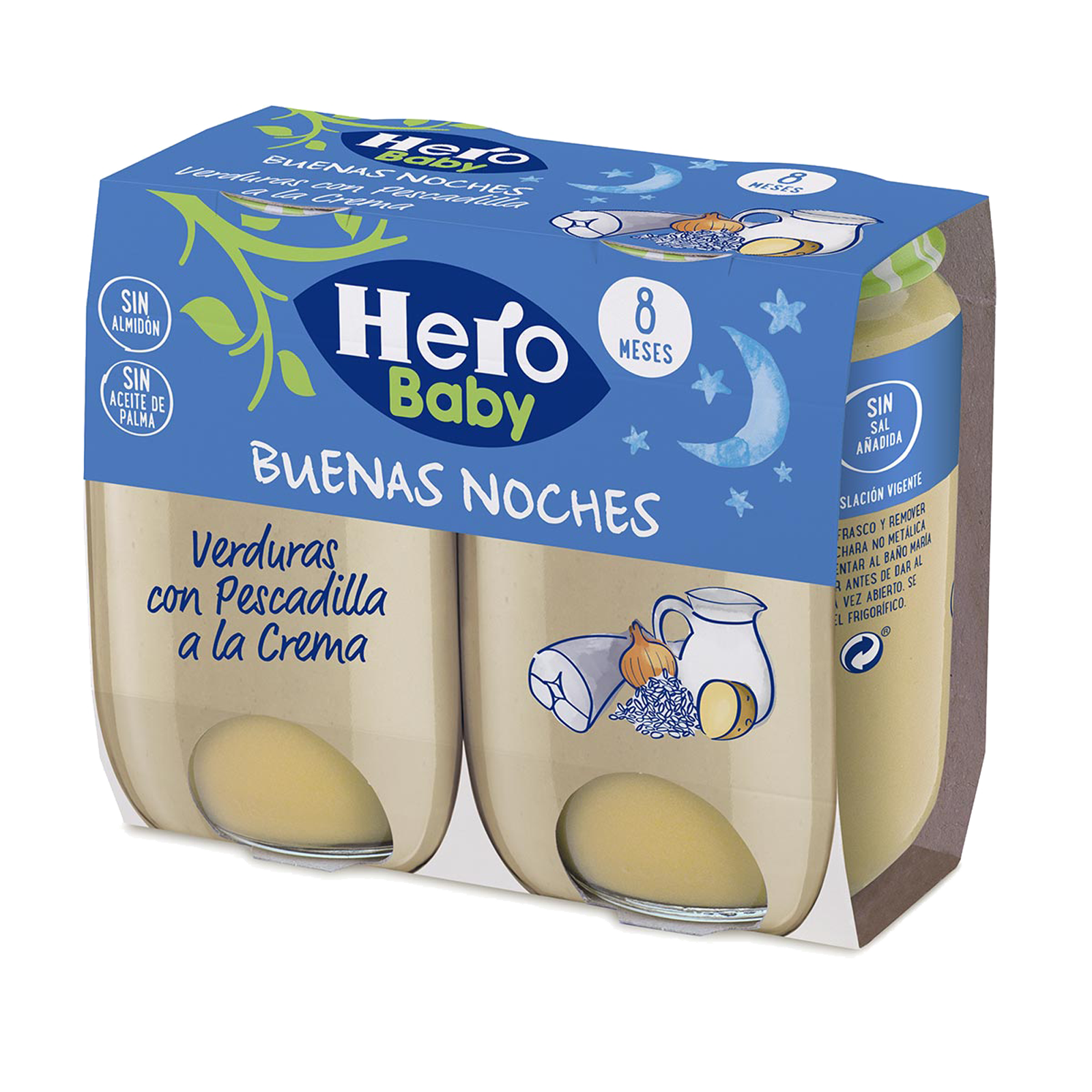 POTITO HERO PESCADILLA A LA CREMA BUENAS NOCHES 2x200g.