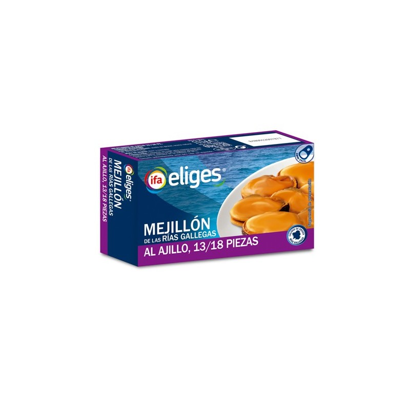 MEJILLONES AL AJILLO IFA ELIGES 120g 13/18