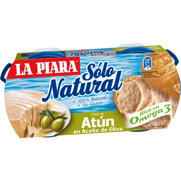 PATE PIARA ATUN ACEITE DE OLIVA 2x75g.