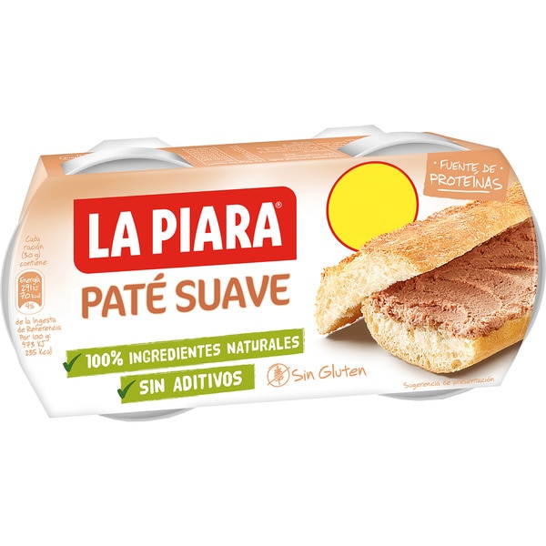 LA PIARA PATE SUAVE Pack 2x75g.