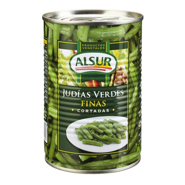 JUDIAS VERDES ANCHAS ALSUR LATA 390g.