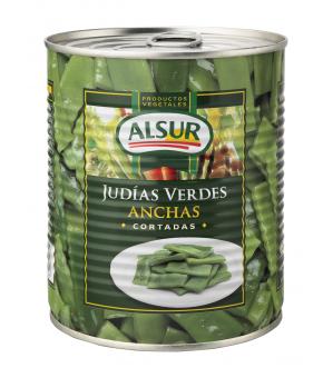 JUDIAS VERDES ANCHAS ALSUR LATA 390g.