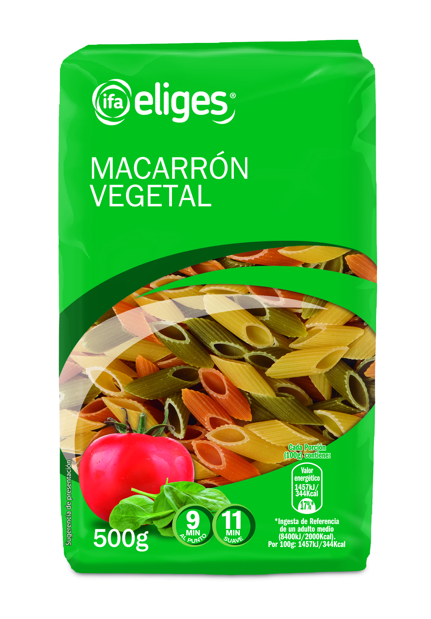 MACARRON VEGETAL IFA ELIGES 500 g.