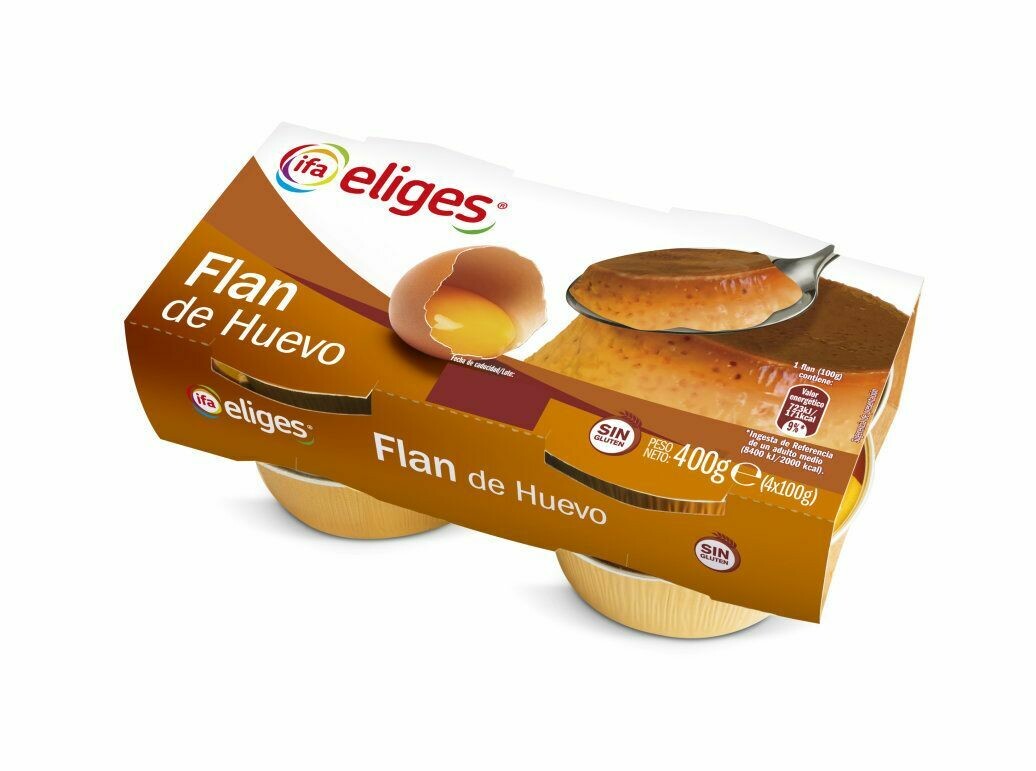 FLAN DE HUEVO IFA ELIGES 4x100 g.
