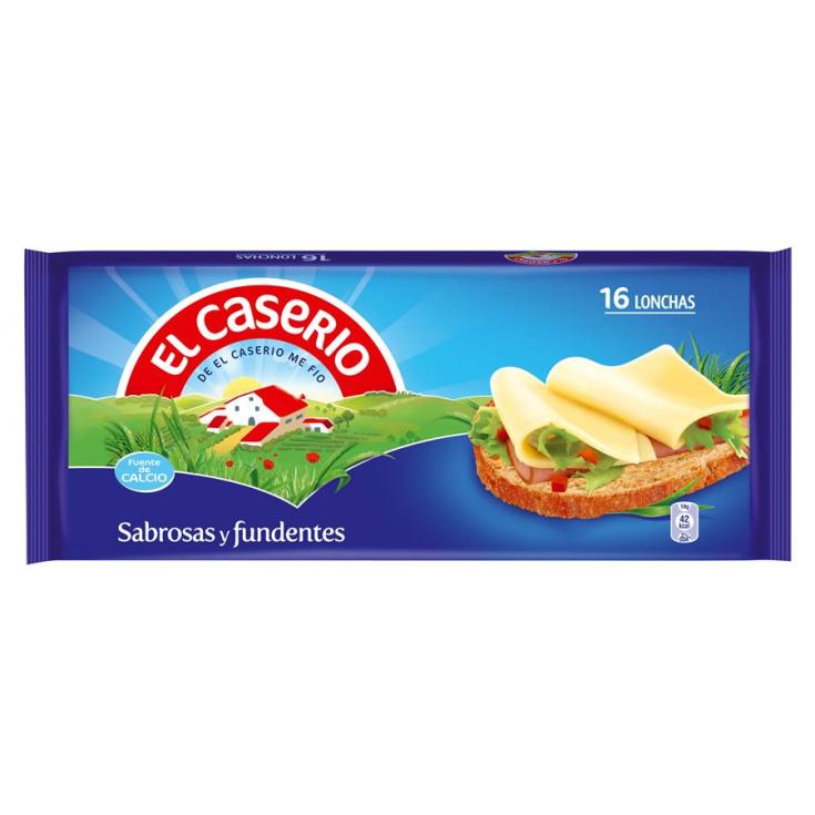QUESO FUNDIDO 14 LONCHAS EL CASERIO 262 g.