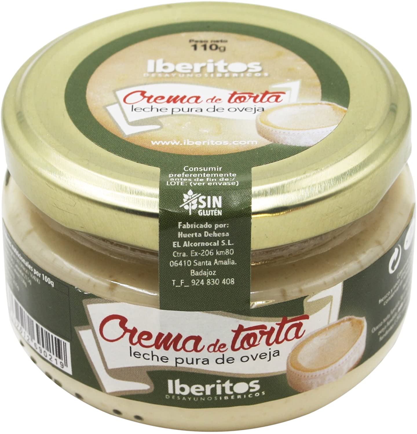 PATE DE CREMA TORTA IBERITOS CRISTAL 110 g.