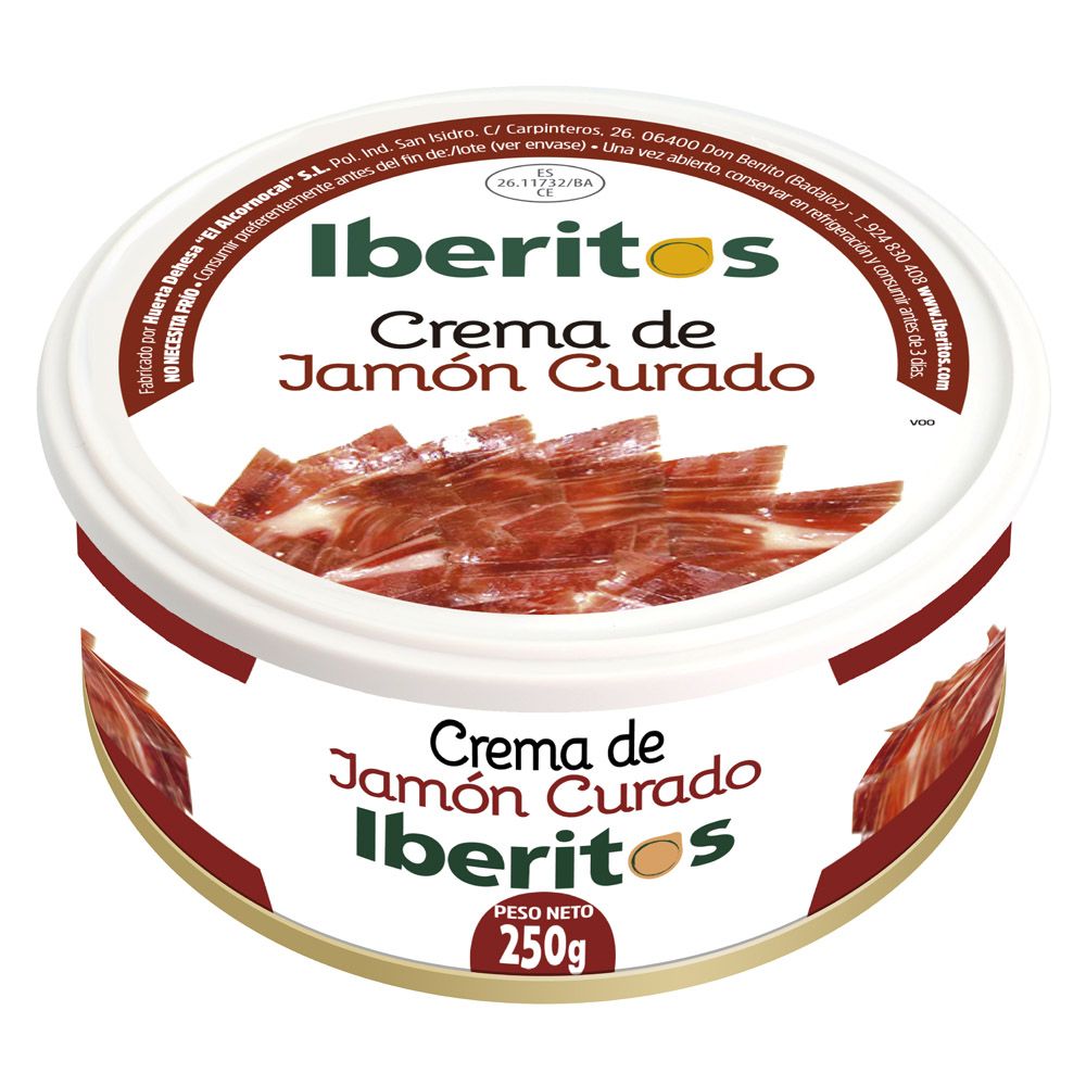 IBERITOS CREMA JAMON CURADO 250 g.
