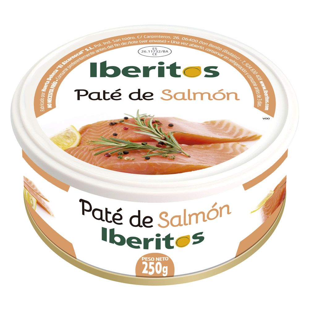 IBERITOS PATE SALMON 250 g.