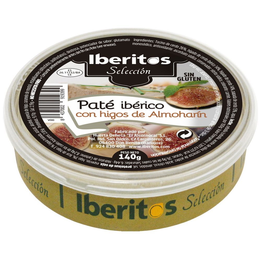 IBERITOS PATÉ IBÉRICO CON HIGOS DE ALMOHARIN 140 g.