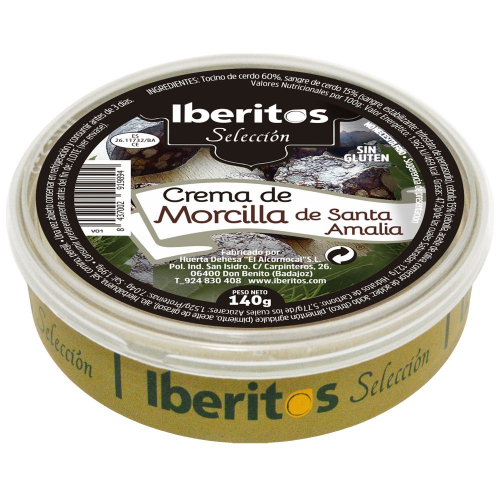 IBERITOS CREMA DE MORCILLA DE SANTA AMALIA 140 g.