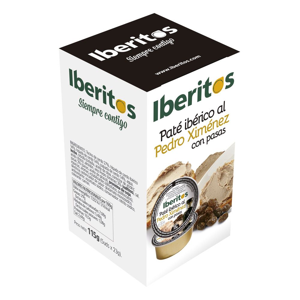 IBERITOS PATE IBERICO AL PEDRO XIMENEZ CAJA 5x23 g.