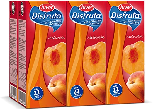 ZUMO MELOCOTÓN DISFRUTA JUVER PACK 6x200 ml.