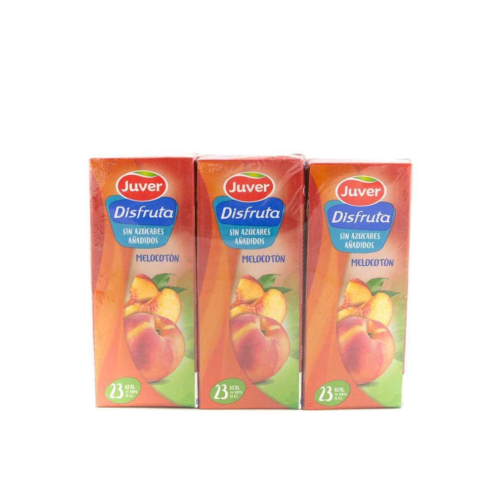 ZUMO MELOCOTÓN DISFRUTA JUVER PACK 3x200 ml.
