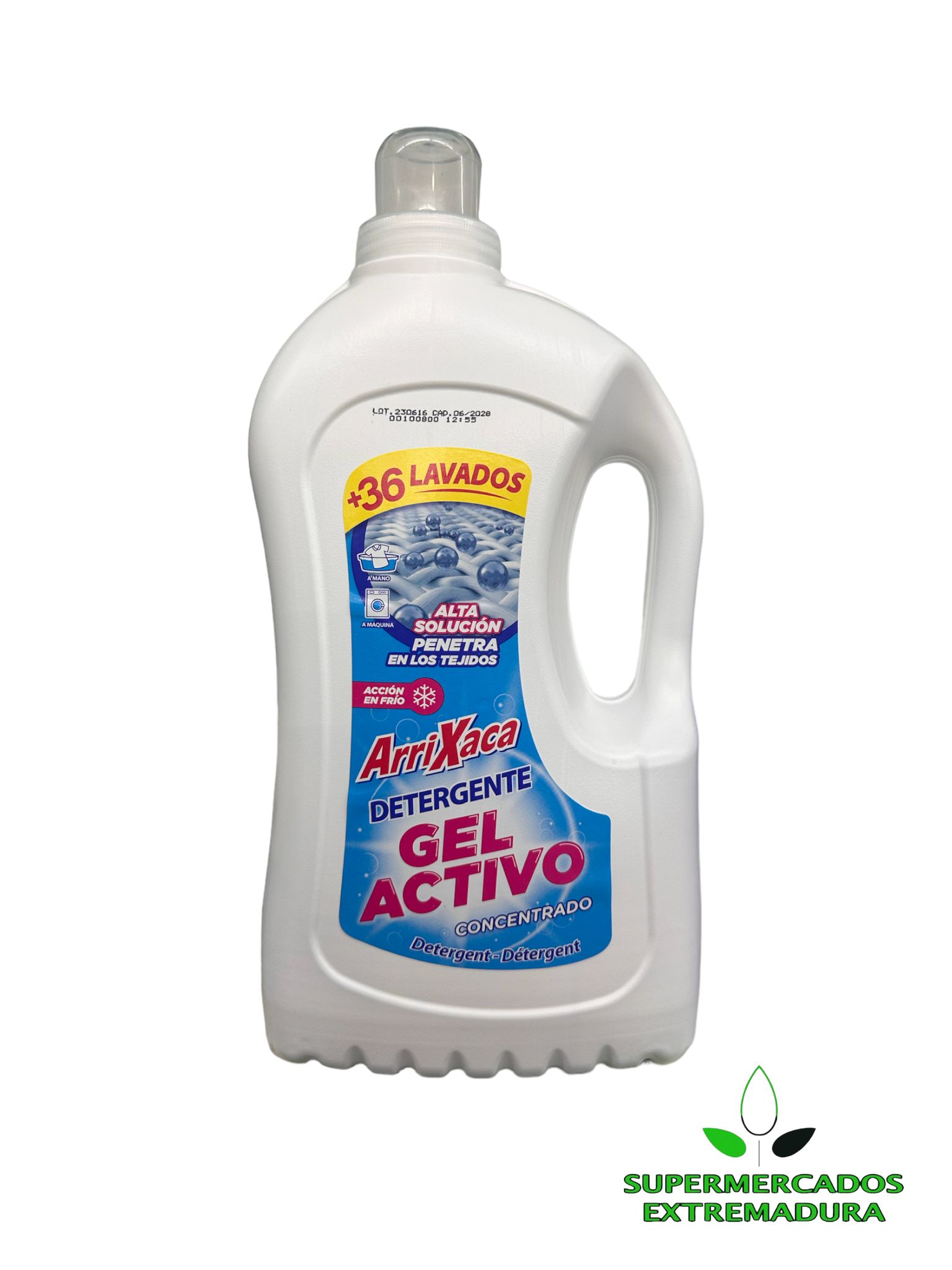 DETERGENTE LIQUIDO GEL ACTIVO ARRIXACA 3L. 36LAV