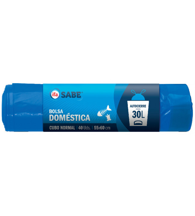 BOLSA BASURA AUTOCIERRE IFA SABE 55x60 40und 30L