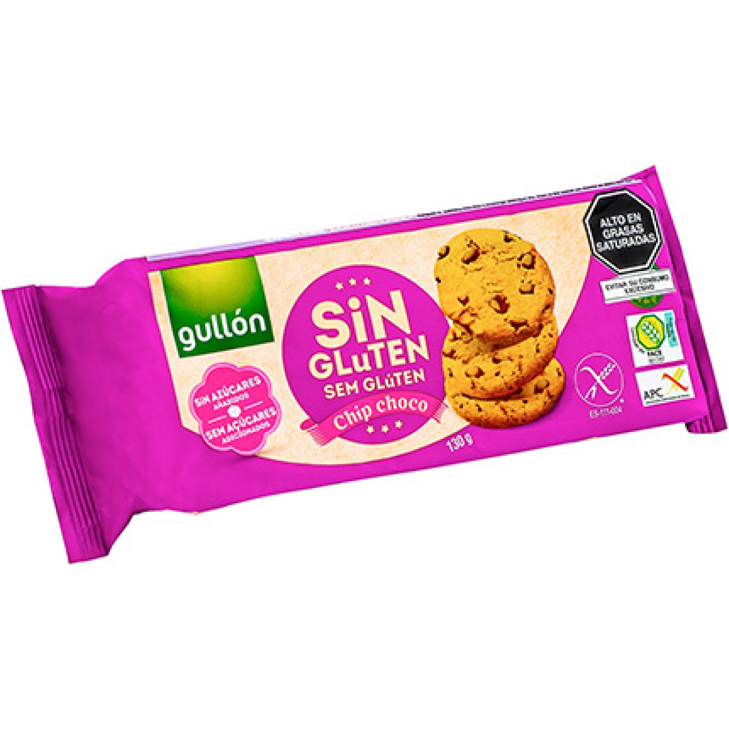 GALLETAS GULLON CHIP CHOCO 130g. SIN GLUTEN SIN AZUCAR