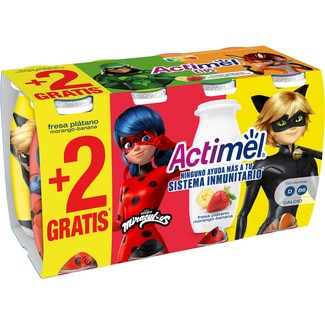 DANONE ACTIMEL 6x100g FRESA PLATANO