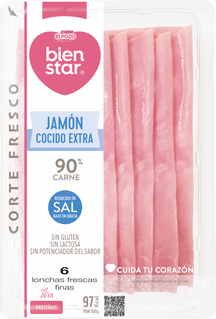 JAMON COCIDO REDUCIDO EN SAL L/ALER ELPOZO 115g.