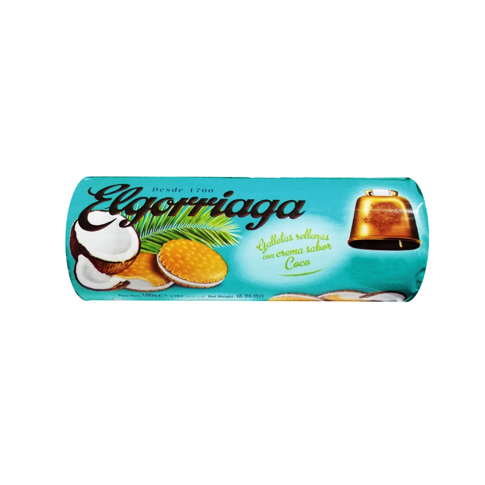 GALLETAS RELLENAS ELGORRIAGA COCO 180g.
