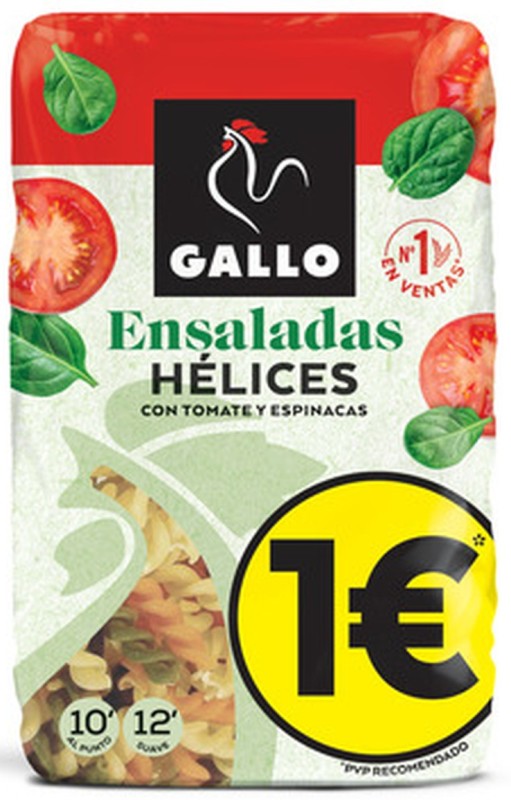 HELICES GALLO VEGETALES 400g. PVP 1€