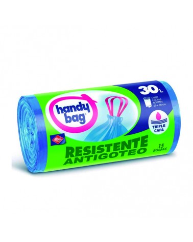 BOLSA BASURA ALBAL AUTOCIERRE 15ud 55x60 HANDY BAG 30L