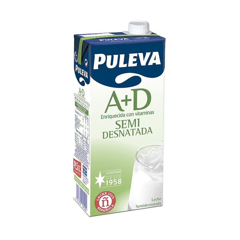 LECHE PULEVA SEMIDESNATADA 1L.