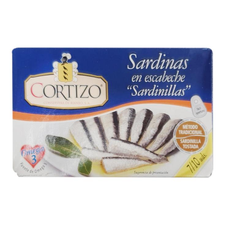 SARDINILLAS ESCABECHE CORTIZO 90g.