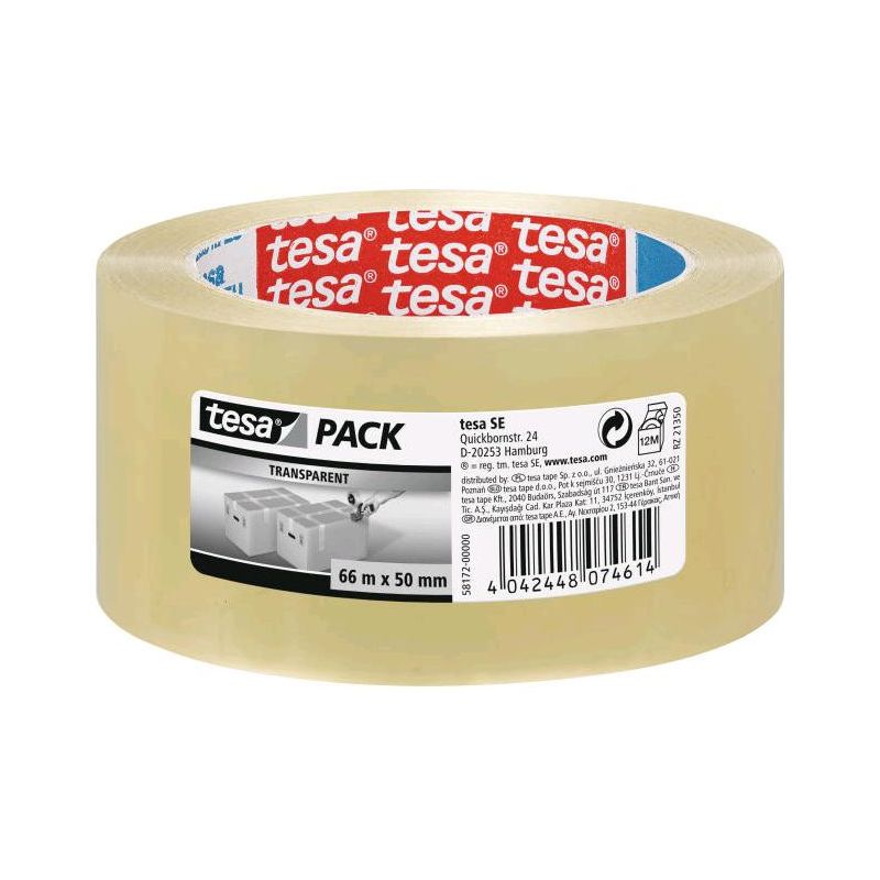 CINTA TESA EMBALAR TRANSPARENTE 2ud + MAQUINILLA