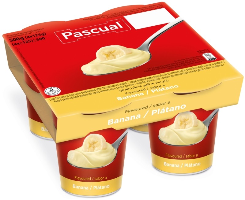 YOGURT ORIGINAL PLATANO PASCUAL 4x125g.