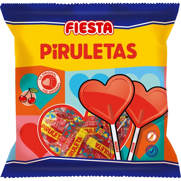 PIRULETAS CORAZON CEREZA FIESTA 91g