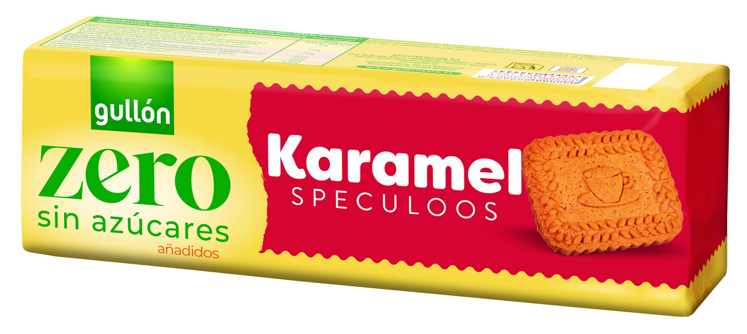 GALLETAS ZERO KARAMEL 190g. GULLON