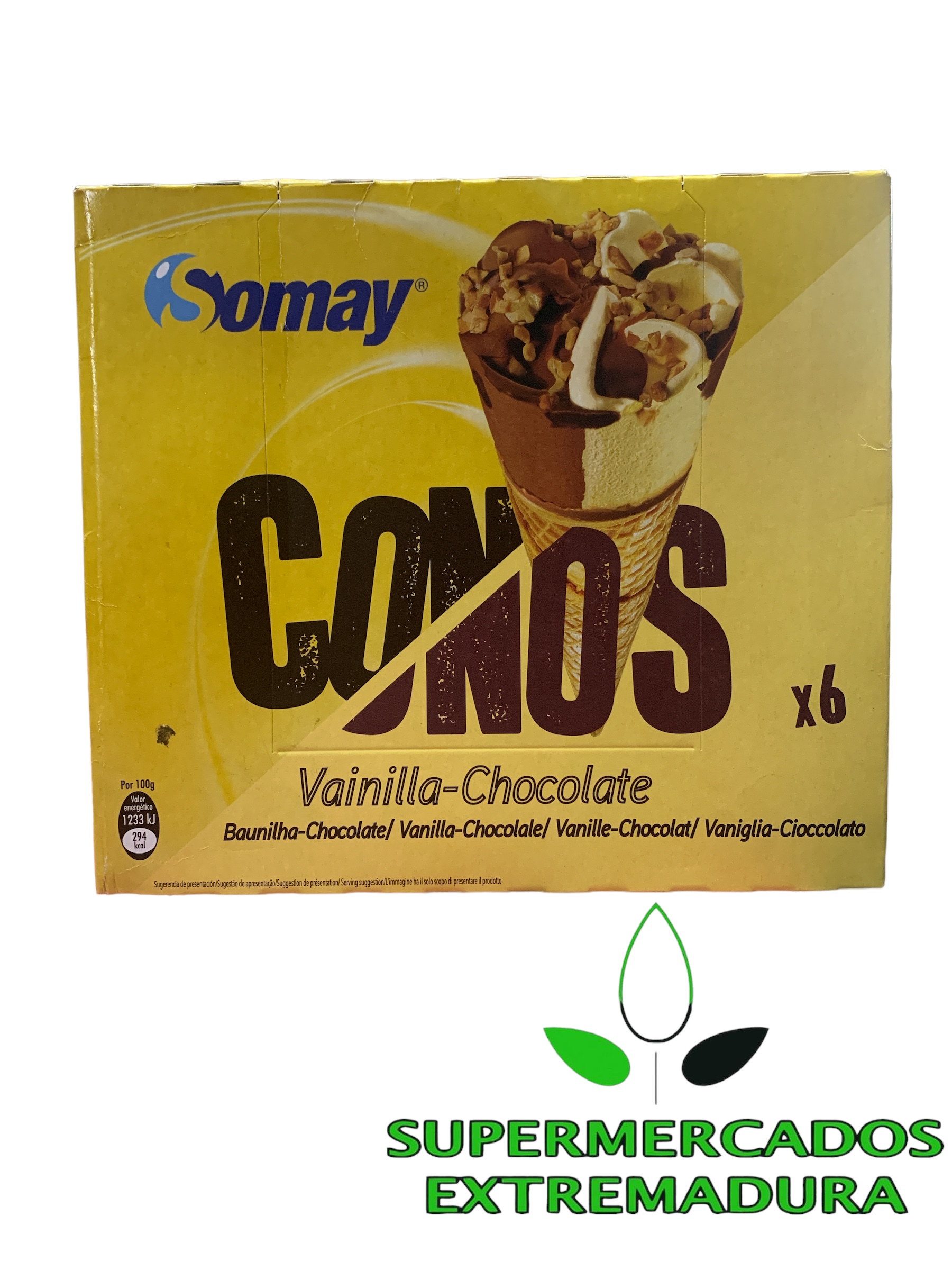 CONO SOMAY VAINILLA CHOCOLATE 6x110ml.