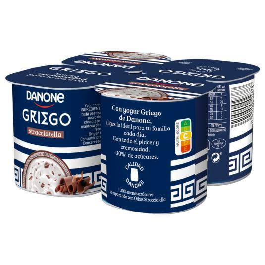 DANONE GRIEGO STRACIATELLA 4x110g.