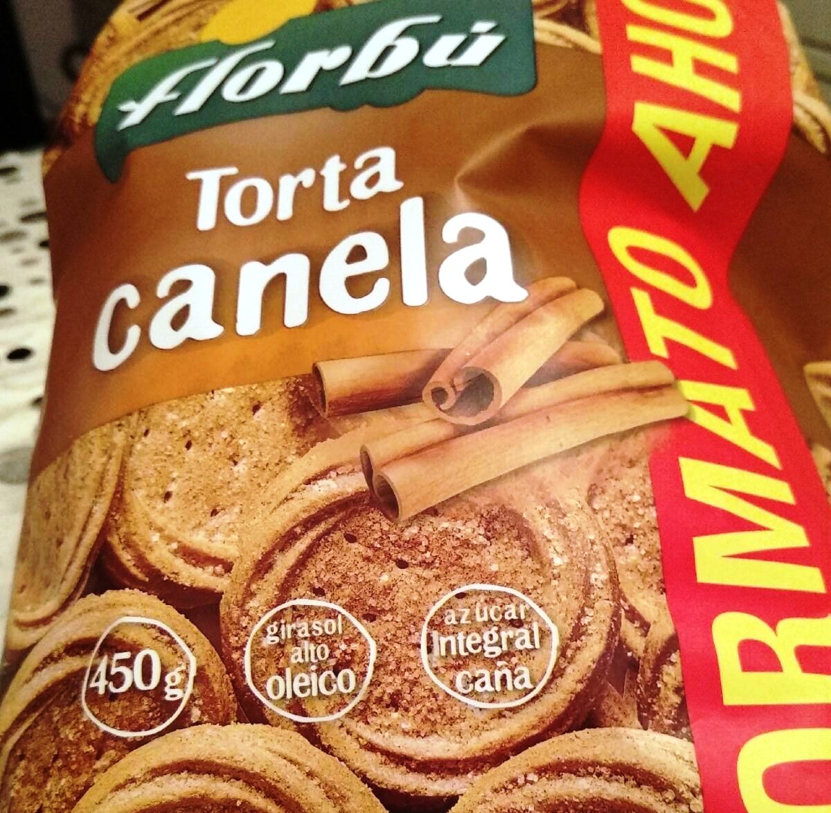 TORTA CANELA FLORBU 310g.
